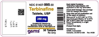 51407-995-30lb (Terbinafine 250mg 30ct)